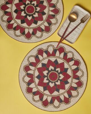  GAURI KOHLI Claremont Beaded Placemats, Set of 2