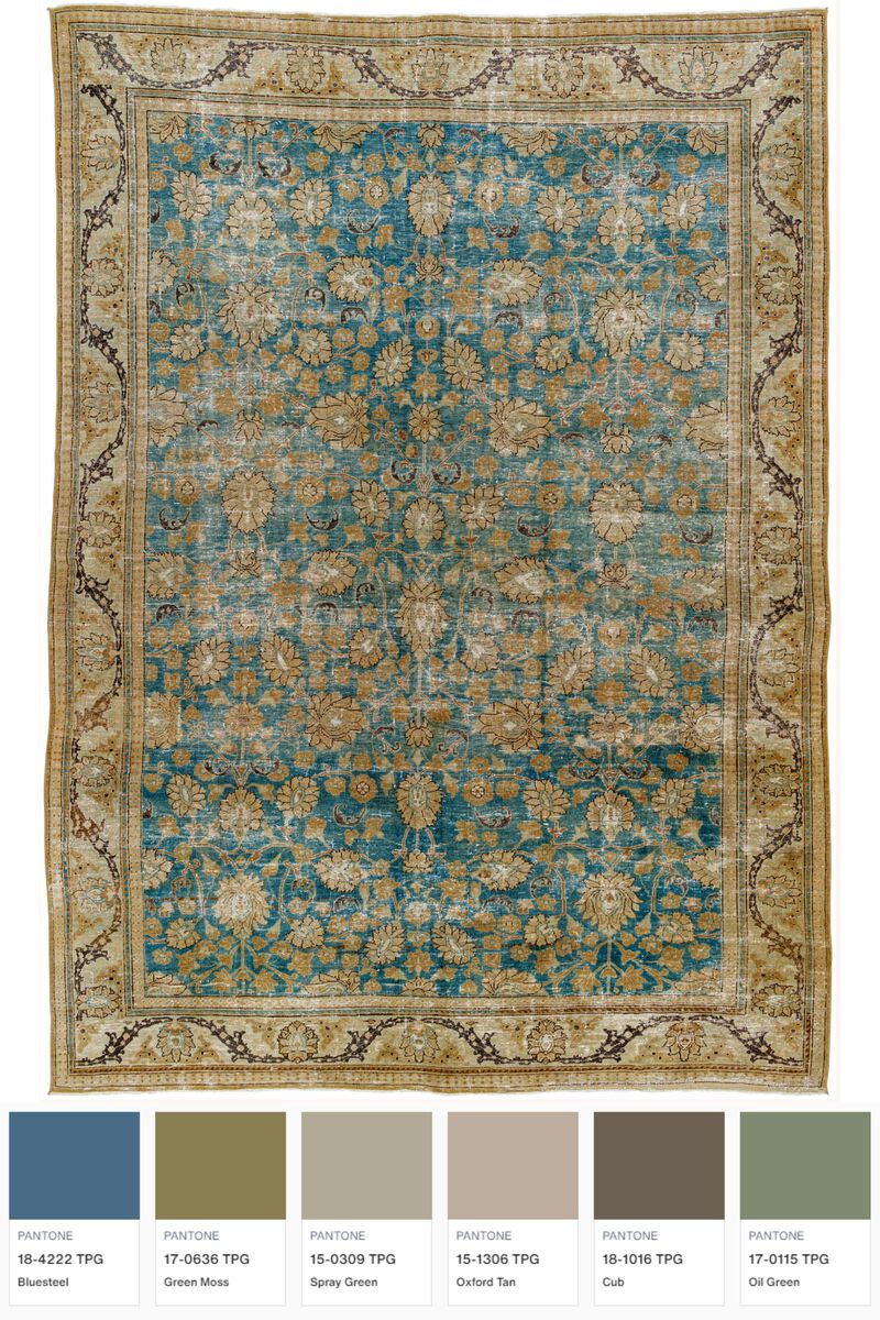 District Loom Antique Persian Tabriz area rug-Shelby