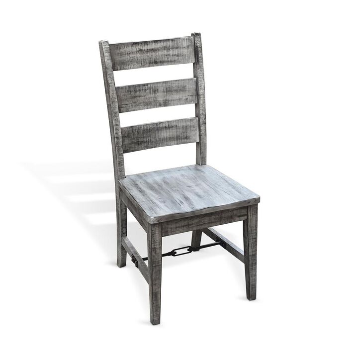 Sunny Designs Alpine Ladderback Chair with Turnbuckle, Wood Seat