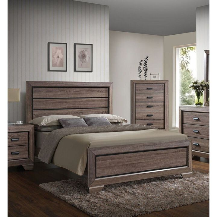 Lyndon Queen Bed In Weathered Finish