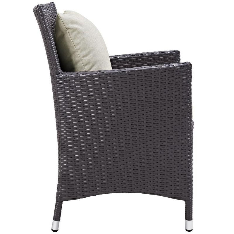 Convene Dining Outdoor Patio Armchair - Espresso Beige