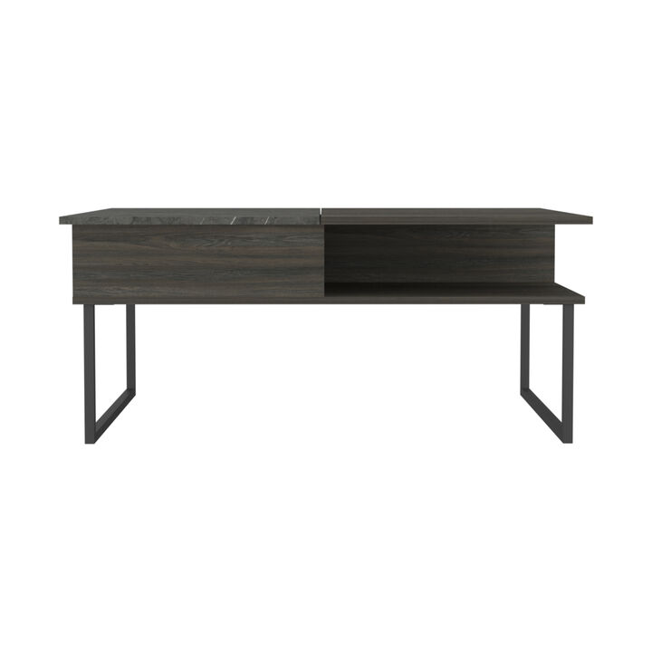 Armin Lift Top Coffee Table, One Shelf - Espresso Onyx