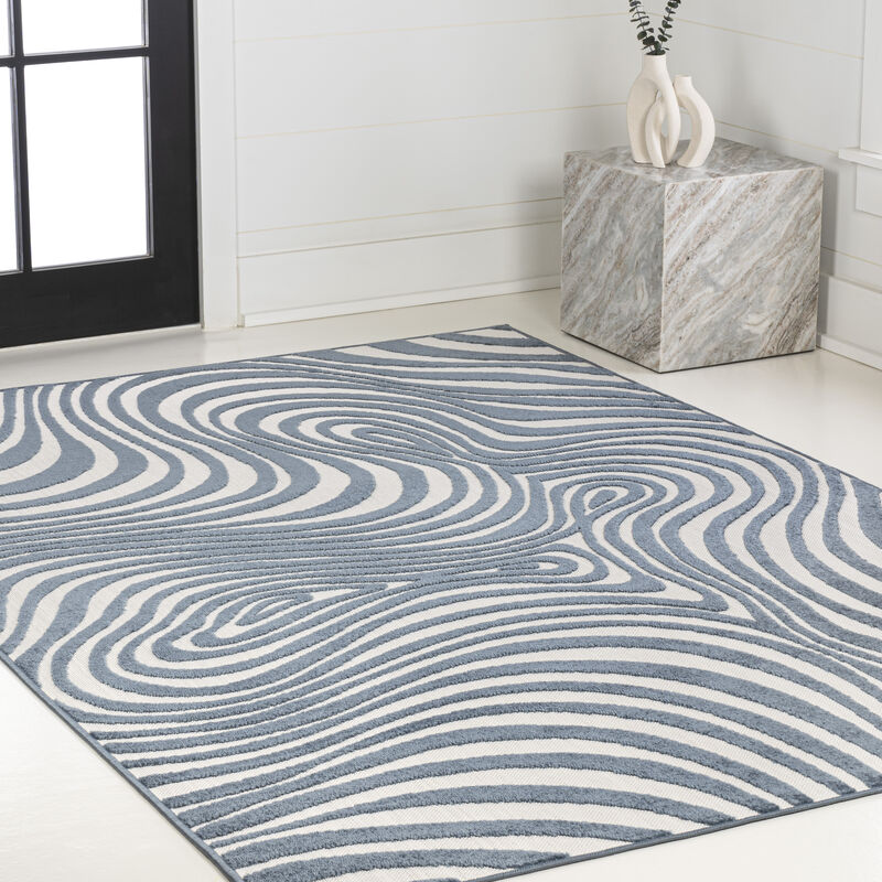 Maribo Abstract Groovy Striped Area Rug