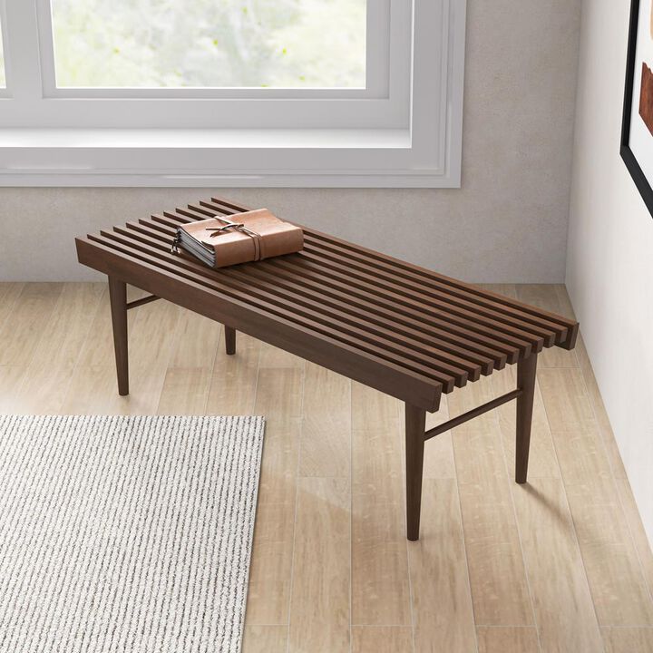 Ashcroft Furniture Co Mia Mid Century Modern Bench