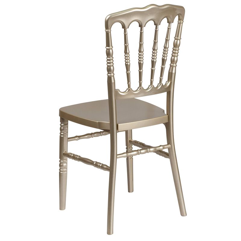 Flash Furniture HERCULES Series Gold Resin Stacking Napoleon Chair