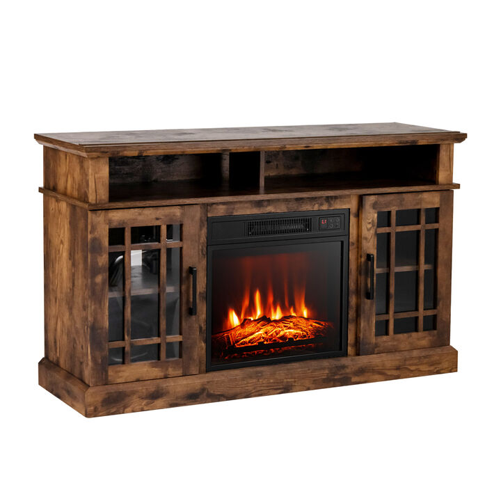 Electric Fireplace TV Stand with Cabinets for TVs