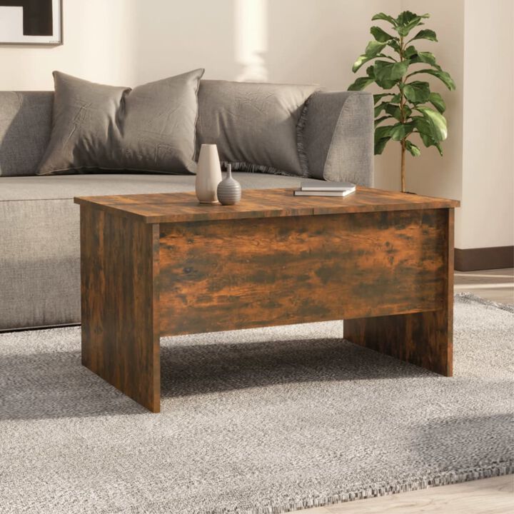 vidaXL Coffee Table Smoked Oak 31.5"x19.7"x16.7" Engineered Wood