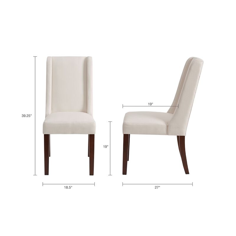 Gracie Mills Vilma Set of 2 Classic Solid Wing Dining Chair