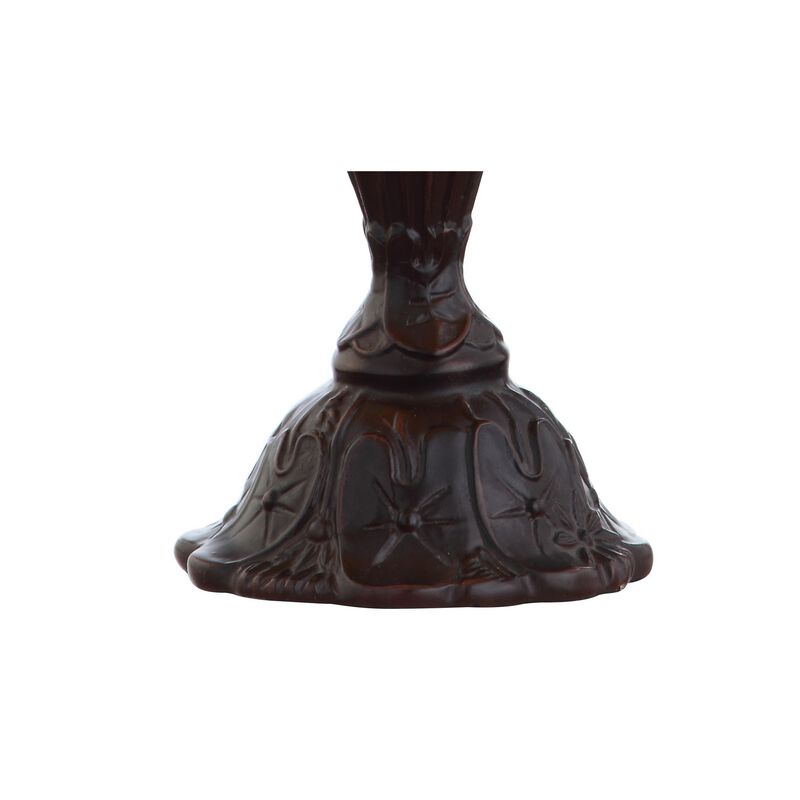 Campbell Tiffany-Style 12.5" LED Table Lamp, Bronze