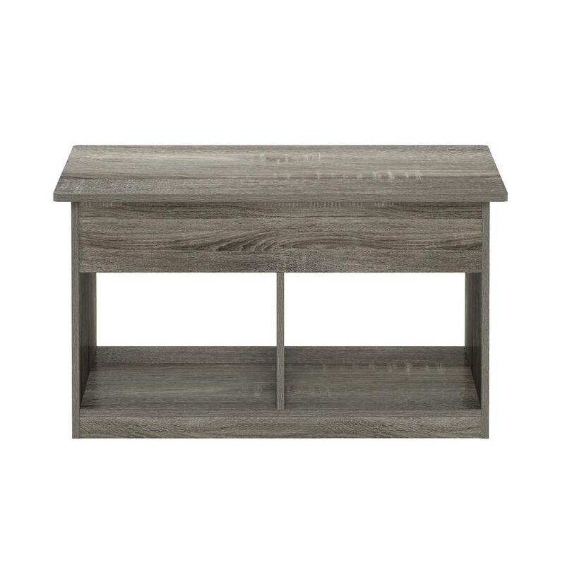 Furinno Jensen Lift Top Coffee Table, French Oak Grey