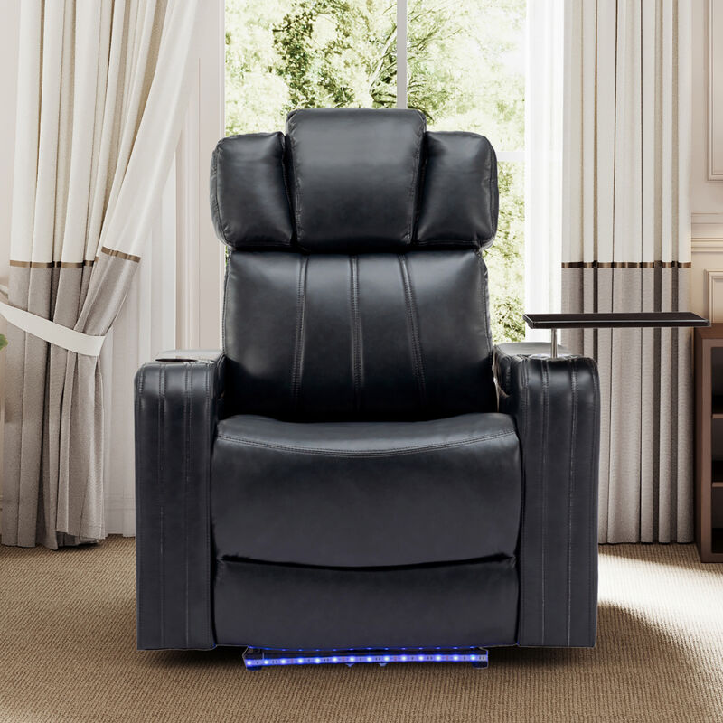 Home Theater Recliner with Speaker, LED Lights, USB Ports