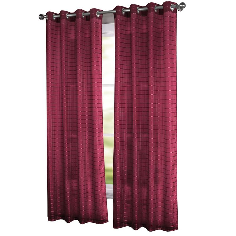 RT Designers Collection Wanda Box Voile Light Filtering One Grommet Curtain Panel 54" x 90"