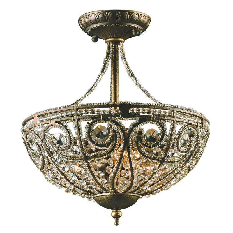 Elizabethan 13'' Wide 3-Light Semi Flush Mount