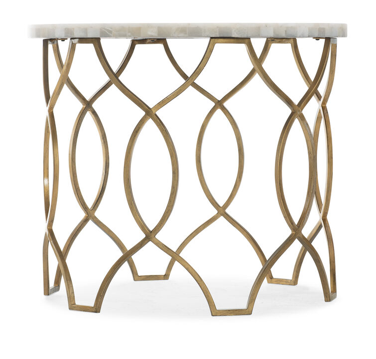 Melange Corrina Round Lamp Table