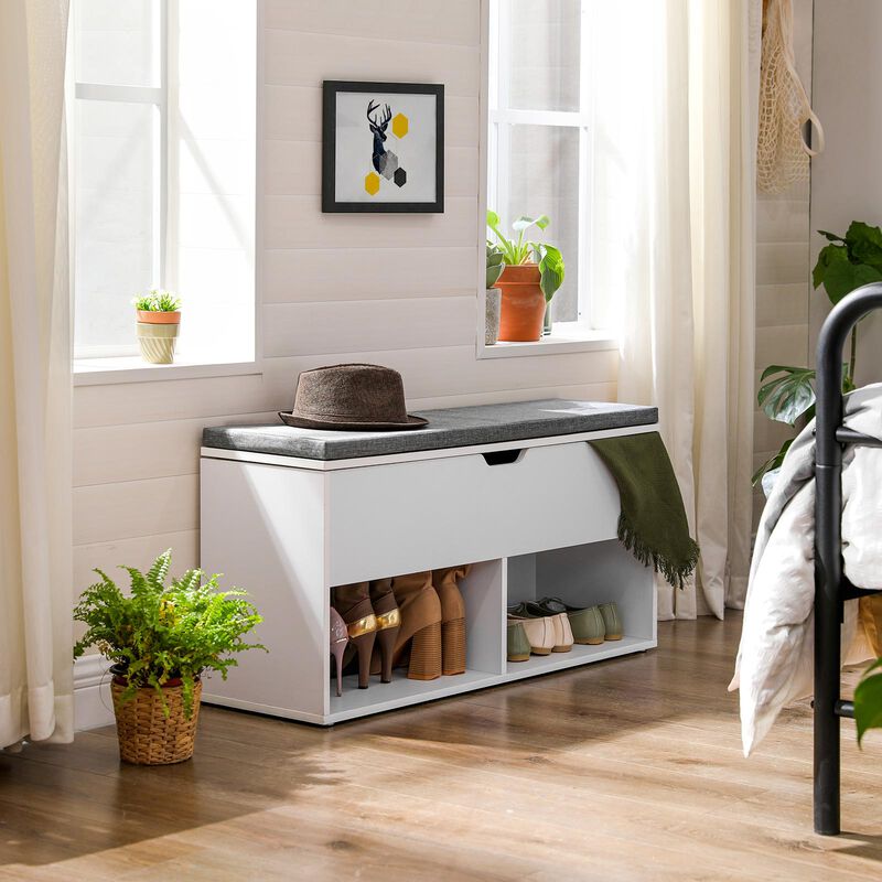 Shoe Bench - Stylish Storage Bench for Entryway or Hallway Organization