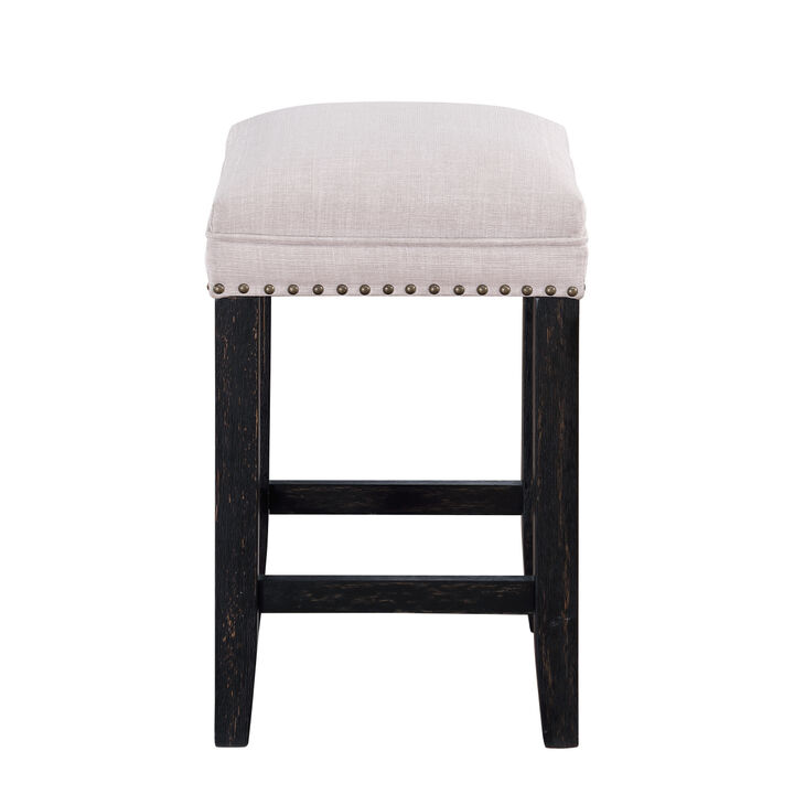 Farmhouse 24 in Height Bar Stools for 34"-38" Counter Island Upholstered Stools