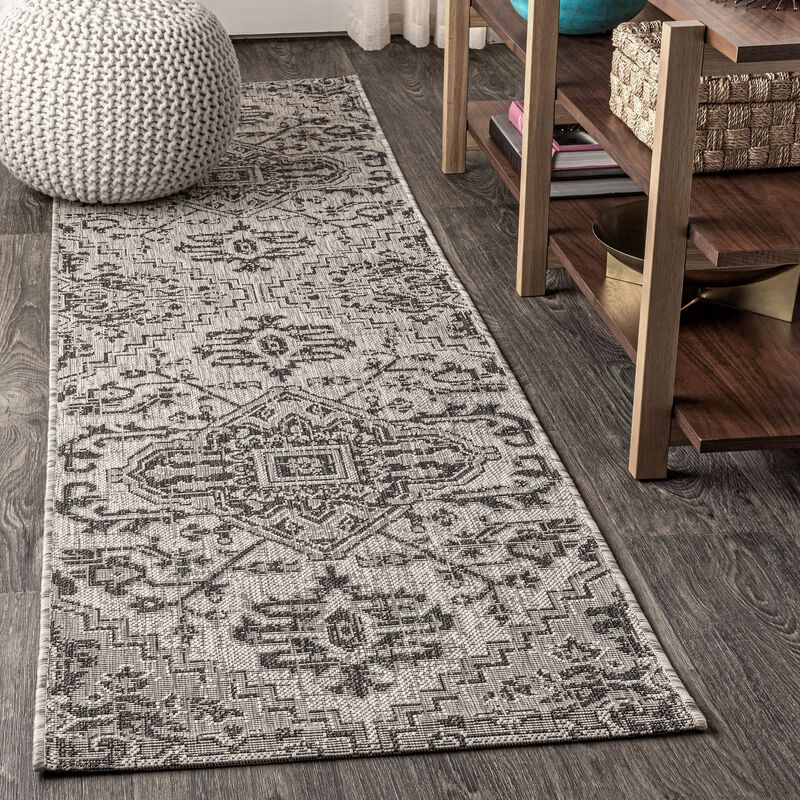 Estrella Bohemian Medallion Textured Weave Indoor/Outdoor Area Rug