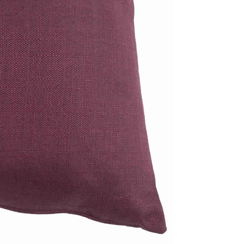 23 x 23 Inch Linen Fabric Pillow with Polyester Fiber Insert, Purple-Benzara