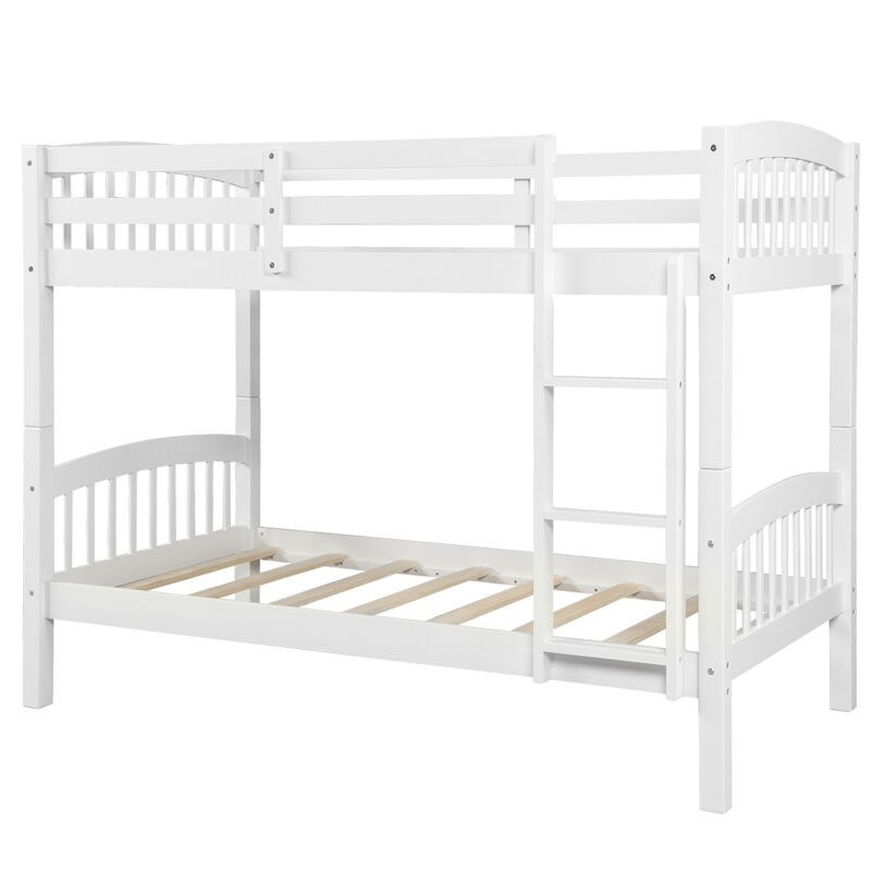 Twin Over Twin Bunk Bed With Ladder