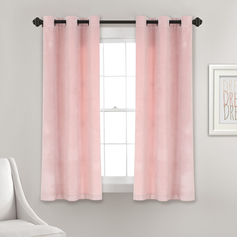 Prima Velvet Solid Light Filtering Window Curtain Panels