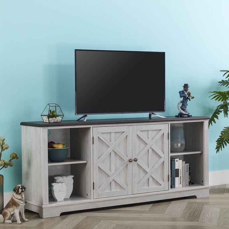 FESTIVO 70-inch Extra-Wide Rustic TV Stand for 80" TVs
