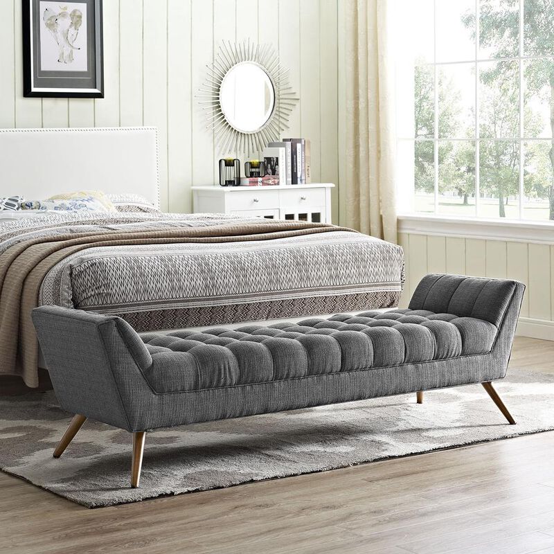 Modway Response Upholstered Fabric Bench