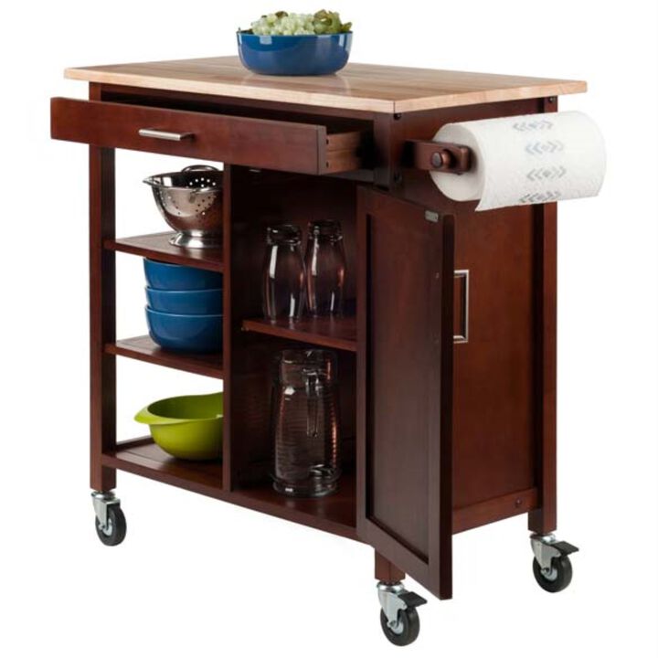 Marissa Kitchen Cart, Walnut