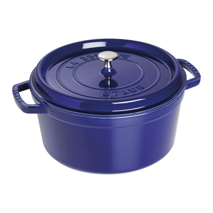 Staub Cast Iron 7-qt Round Cocotte - Basil