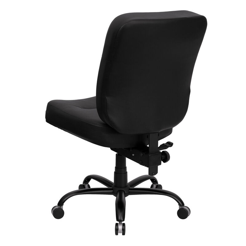 HERCULES Series Big & Tall 400 lb. Rated Black Fabric Executive Swivel Ergonomic Office Chair with Rectangular Back