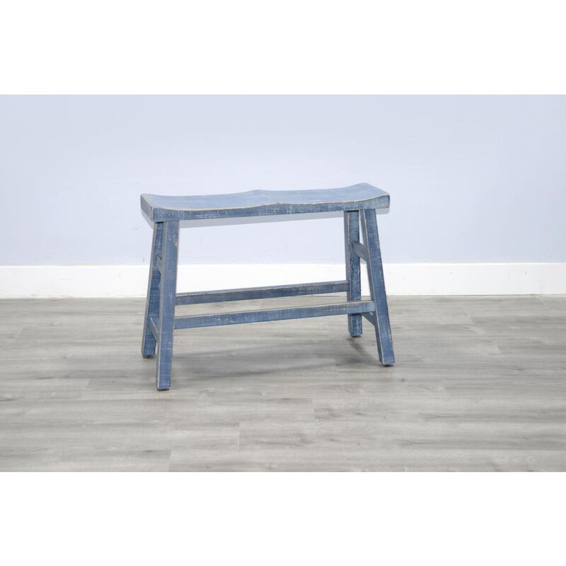 Sunny Designs Ocean Blue Counter Bench, Wood Seat