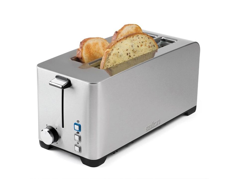 Salton ET1817 Long Slot Toaster Stainless Steel 4 Slice