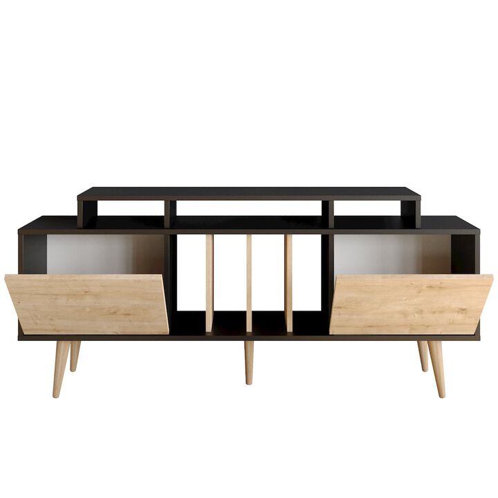 Decorotika Char Tv Stand - Black & Sapphire Oak