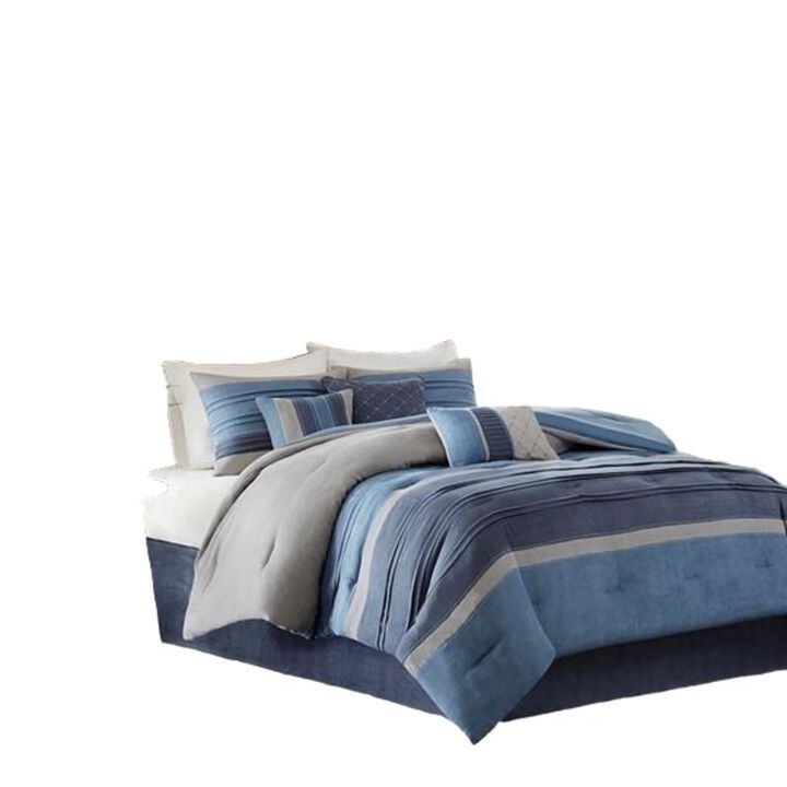Belen Kox Navy Microsuede Comforter Set, Belen Kox