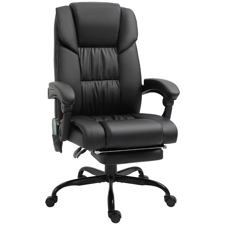 Massaging Office Chair w/ Reclining Function 5 Wheels and High Back Support