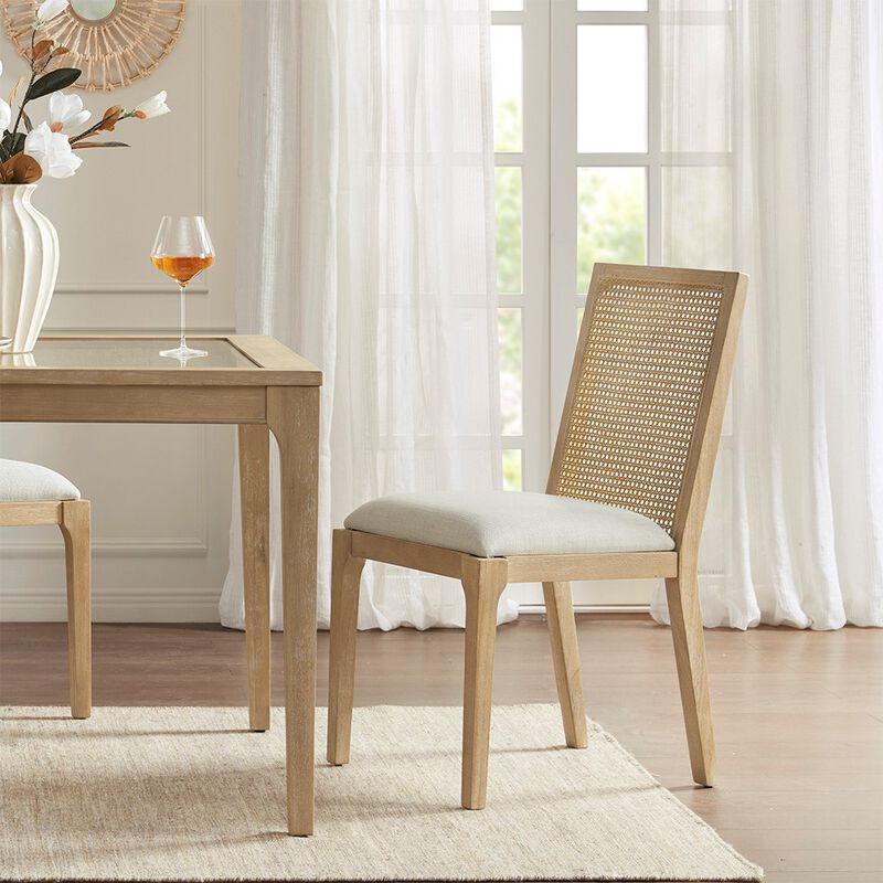 Gracie Mills Reid Farmhouse Cane Back Dining Chair Set