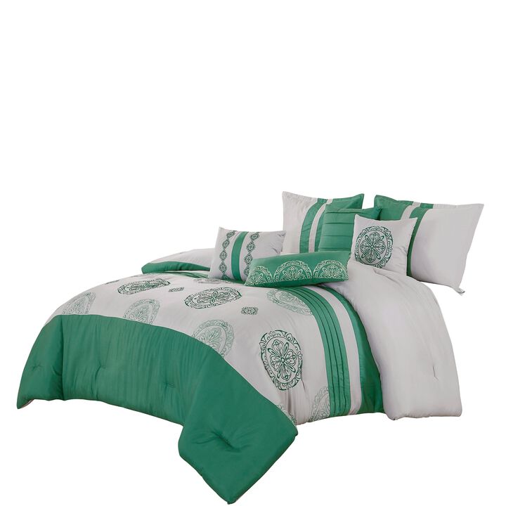 MarCielo 7 PCS Bedding Comforter Set