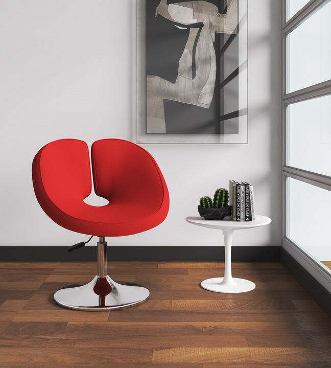 Perch Red Swivel Accent Chair