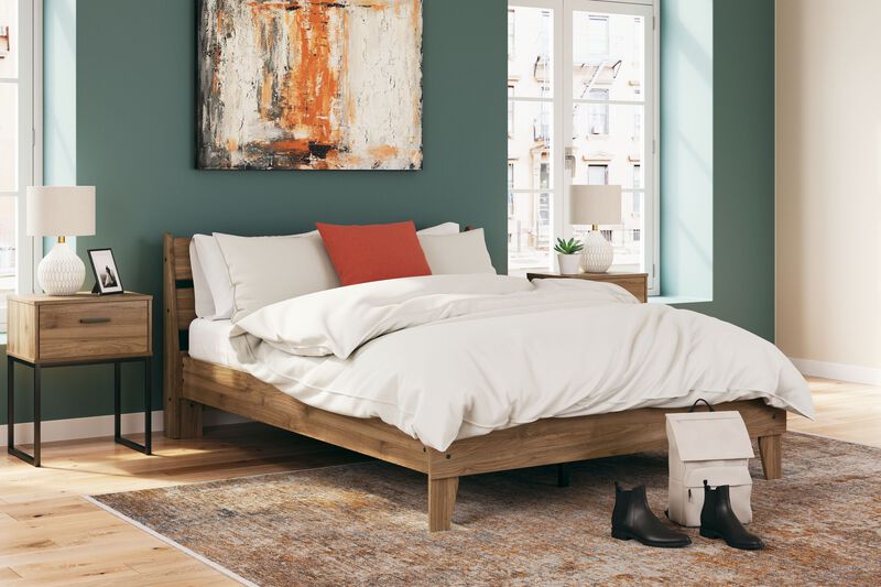 Queen Platform Panel Bed