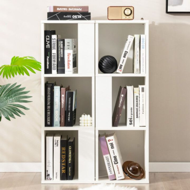 6 Cube Freestanding Bookcase with Anti-toppling Device