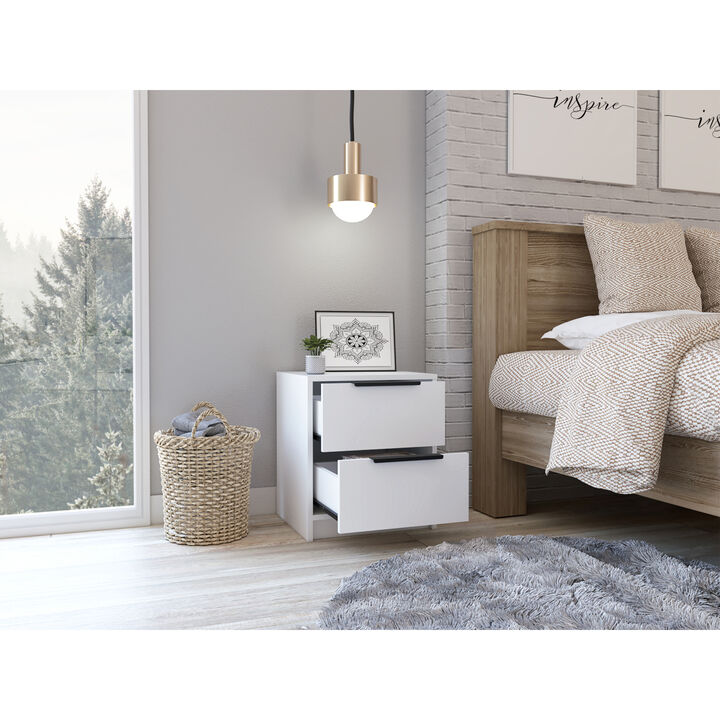Cannon 2-Drawer Nightstand White