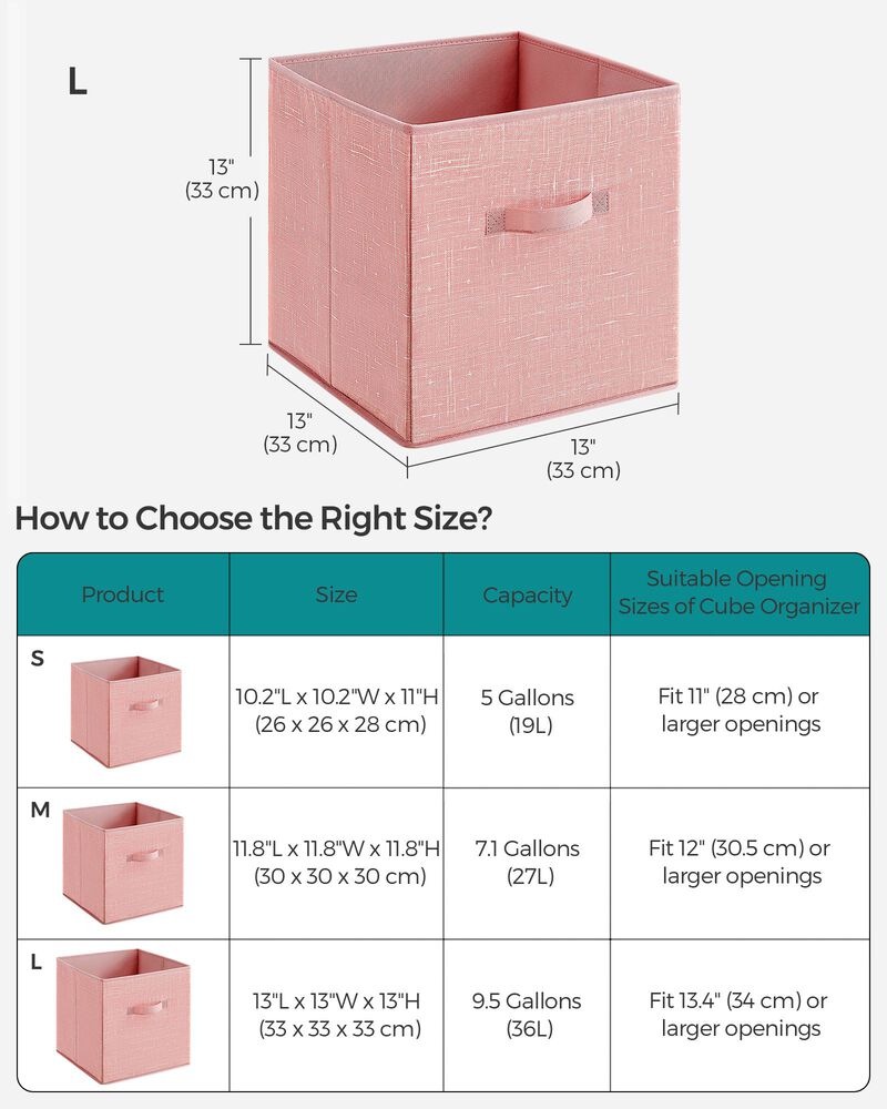 Non-Woven Fabric Storage Cubes with Double Handles