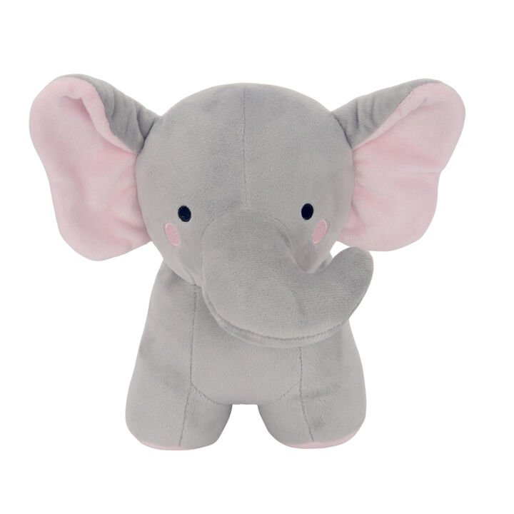 Bedtime Originals Rainbow Jungle Gray/Pink Plush Elephant Stuffed Animal Toy