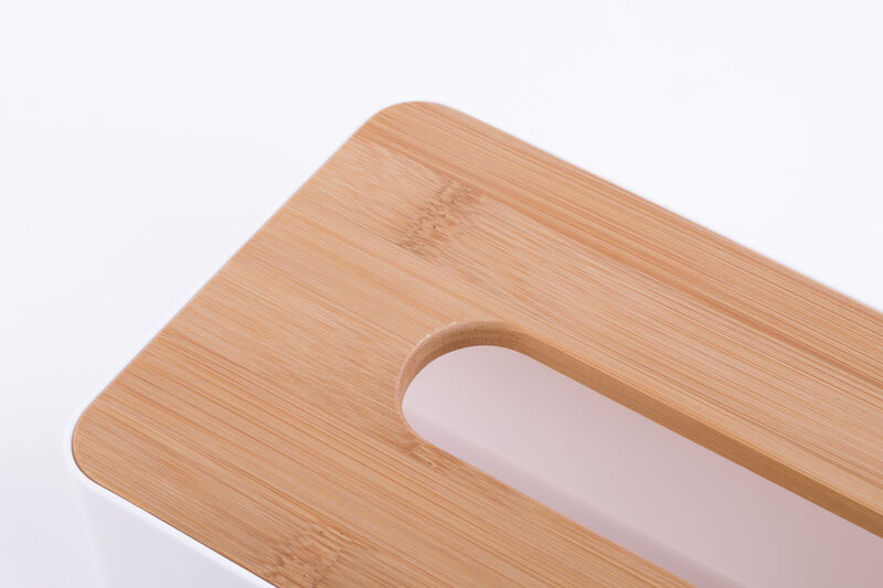 Bamboo Removable Top Lid Rectangular Tissue box