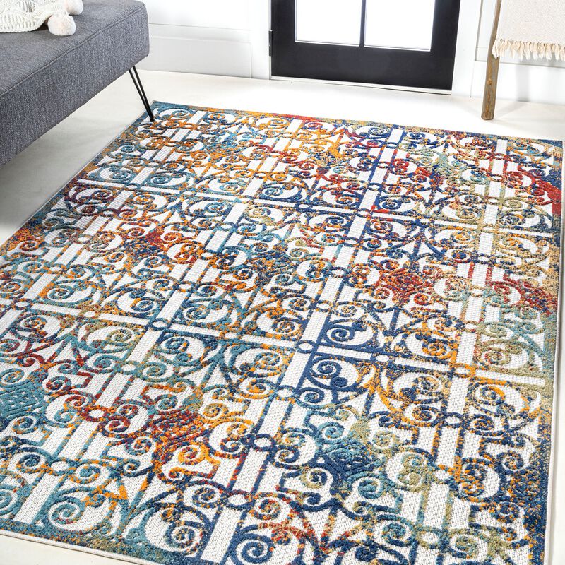 Cetara Ornate Trellis Indoor/Outdoor Area Rug