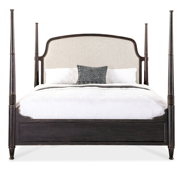 Americana Queen Upholstered Poster Bed