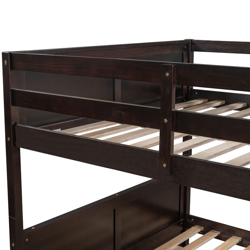 Merax Modern Solid Bunk Bed with Trundle