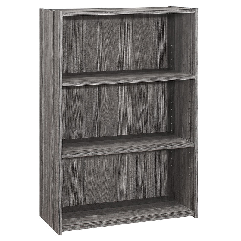 Monarch Specialties I 7478 Bookshelf, Bookcase, 4 Tier, 36"H, Office, Bedroom, Laminate, Grey, Transitional