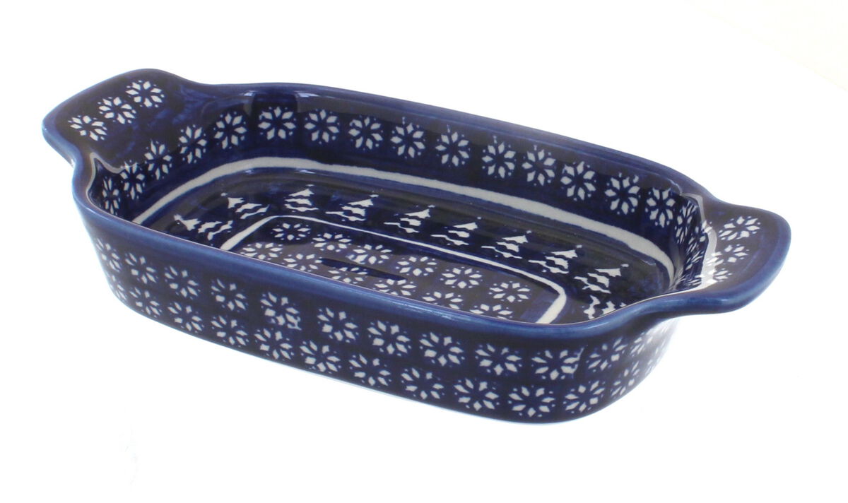 Blue Rose Polish Pottery Kalina Rectangular Serving Dish