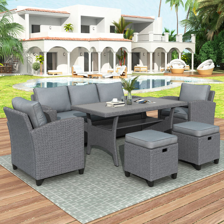 Merax Outdoor Patio Garden Backyard Sofa Chair Set