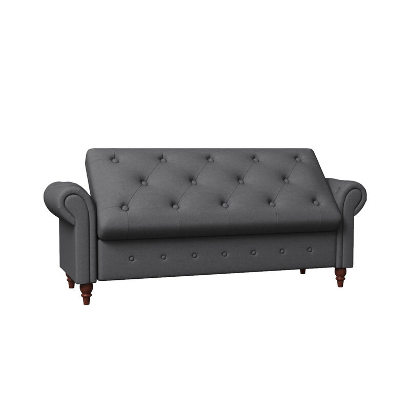 Bed Bench Dark Grey Fabric